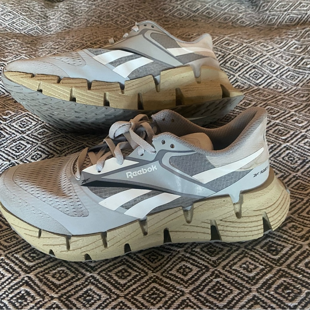 Reebok Gray and Cream Running Shoes